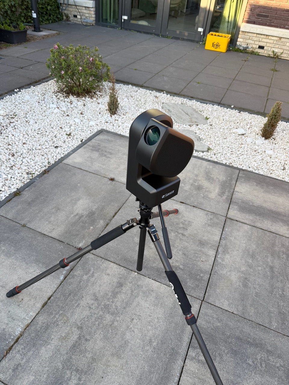 Seestar S50 smart telescope and camera setup